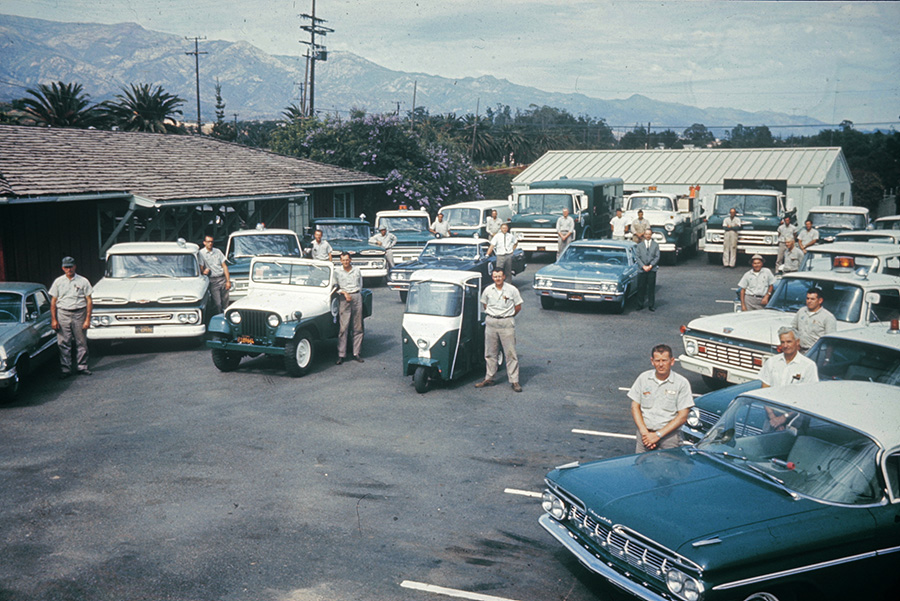 Goleta Water District yard, circa 1967