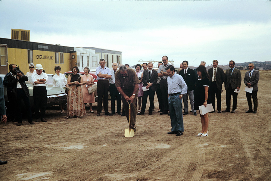 Ground breaking, circa 1973